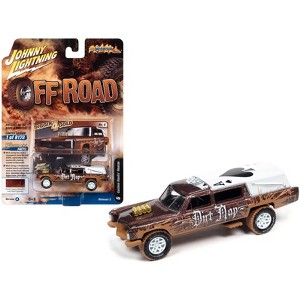 Haulin' Hearse Custom Dark Copper Met. w/Mud Graphics "Dirt Mop" "Off Road" Ltd Ed 1/64 Diecast Model Car by Johnny Lightning - 1 of 3