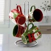 Gibson Home Santa Smile 4 Piece 15 Ounce Stoneware Mugs in Assorted Designs - 3 of 4