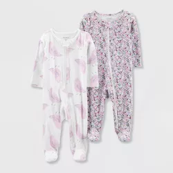 Carter's Just One You® Baby Girls' 2pk Floral Pajamas - Lilac Purple