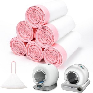 120 Count Heavy Duty Litter Box Liners, Leak-Proof Drawstring Bags for Self-Cleaning & Automatic Litter Boxes - 1 of 4