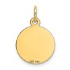 Black Bow Jewelry 14k Yellow Gold Script Happy Birthday Disc Charm or Pendant, 13mm - 3 of 4
