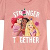 Girls' - Disney Princess - Moana Rapunzel Ariel Stronger Together Fitted Short Sleeve Graphic T-Shirt - 2 of 4