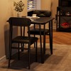 2-Piece Square Dining Set - Small Space Wood Table w/2 Upholstered Chairs, Modern Dinette for Breakfast Nook - 4 of 4
