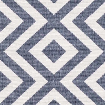 Abilene Navy and White Geometric Outdoor Rug 2'5" x 4'5"