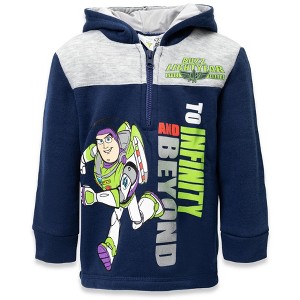 Disney Mickey Mouse Puppy Dog Pals Toy Story Cars Lion King Winnie the Pooh Monsters Inc. Fleece Half Zip Hoodie Toddler - 1 of 4
