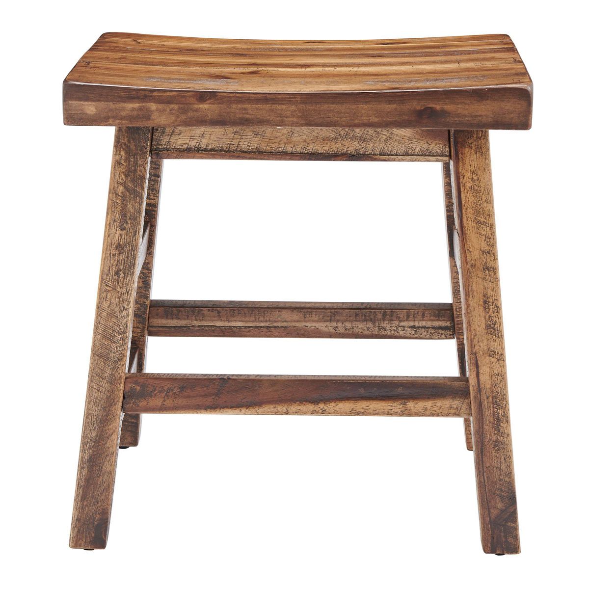 20" Durango Industrial Wood Counter Height Barstool Dark Brown - Alaterre Furniture: Rustic Acacia Frame - thumbnail 8