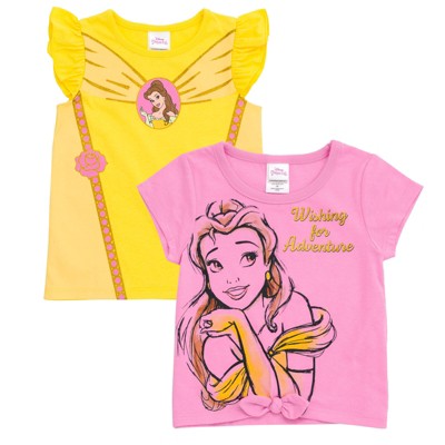 Disney Princess Belle Toddler Girls 2 Pack T-shirts 4t : Target