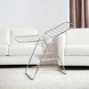 Free-Standing Metal Clothes Drying Rack with Sock Clips Foldable Laundry Drying Rack Space-Saving Design Clothes Dryer - 2 of 4