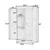 NicBex Wooden Outdoor Storage Shed with 3-Tier Shelves and Lockable Door for Garden/Patio/Backyard - 3 of 4