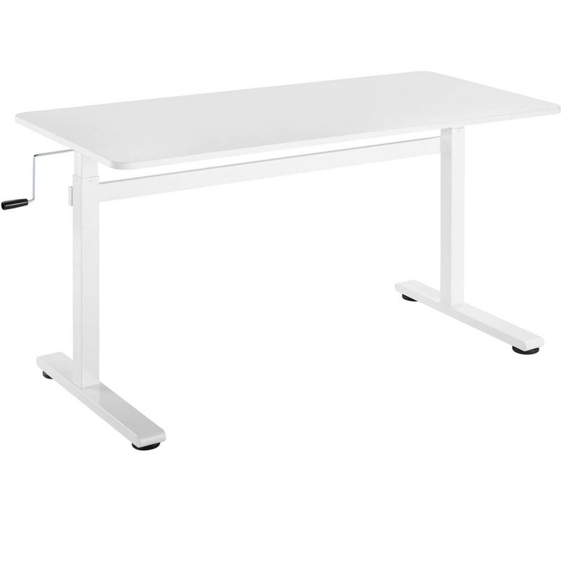 Tranzendesk Standing Desk – 55" Manual Height Adjustable Workstation – White – Stand Steady, 2 of 13