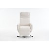 360° Swivel Recliner Chair with With Adjustable Backrest and Footrest, Chenille Upholstered Accent Chair, Blue/Light Gray/Beige-ModernLuxe - 3 of 4