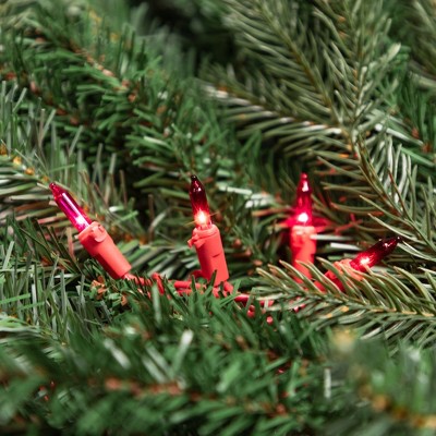 Northlight Mini Christmas Light Set - Red and Pink - 10' Red Wire - 50ct