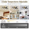 Sofucor Flush Mount Ceiling Fans with Light & Remote 42 Inch Low Profile Ceiling Fan Reversible DC 3CCT Dimmable for Bedroom Living Room Outdoor Patio - 2 of 4