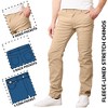 JumpStart Men’s Slim Fit  Heavyweight Fleece-Lined Stretch Chino Uniform Work Pants - 2 of 4