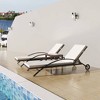 vidaXL Sun Loungers with Table Poly Rattan Brown - 2 of 4