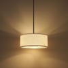KAISITE Modern Fabric Pendant Light with Black Finish, Soft Light for Bedroom, Dining Room, or Living Room - 2 of 4