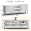 EROMMY 70" Modern Tv Stand For Tvs Up To 80", Tv Stand With Sliding Doors And Storage Shelves - 4 of 4