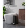 Metal Step Trash Can, Slim Bathroom Garbage Bin with Soft Close Lid & Inner Bucket, Leak-Proof Small Trash Can for Bathroom, Bedroom, Office - 2 of 4
