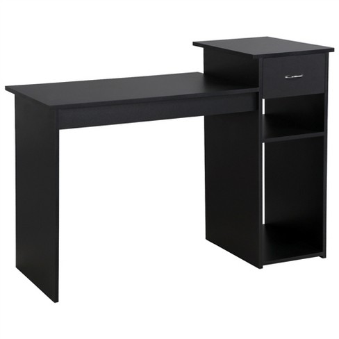 Small Computer Desk Study Table for Small Spaces Home Office Student Laptop PC Writing Desks Office Desk with Keyboard Tray - Black