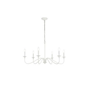 Elegant Lighting Nyomi 30-Inch Black Chandelier with Tiered Rings - 1 of 4