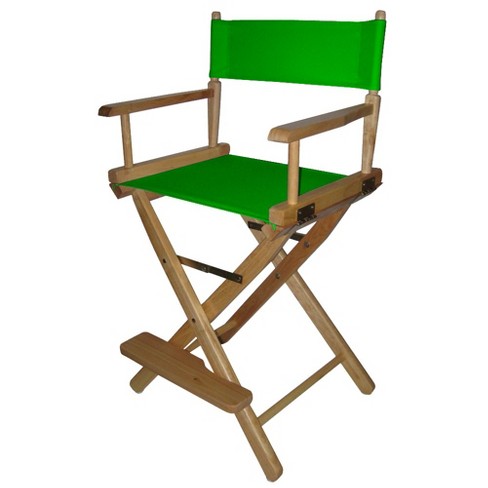 Director S Chair Counter Height Canvas Green Natural Flora