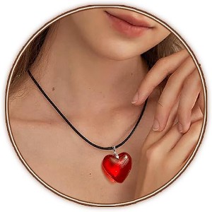Heart Necklace: 18K Gold/Silver Plated Tiny Pendant Choker, Dainty Love Chain For Women/Teens, Valentine's Day Gift - 1 of 4