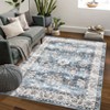 Washable Vintage Printed Rug Non Slip Low Pile Rug Soft Retro Throw Floor Cover Foldable Indoor Carpet for Living Room Bedroom Playroom Nursery - 2 of 4