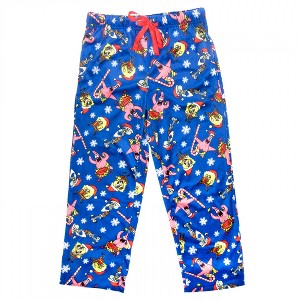 Mens SpongeBob SquarePants and Patrick Candy Cane Fun Sleep Pants - 1 of 1