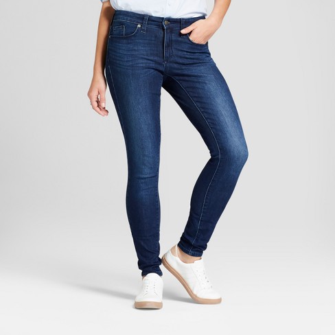 Women's Mid-rise Skinny Jeans - Universal Dark 0 : Target