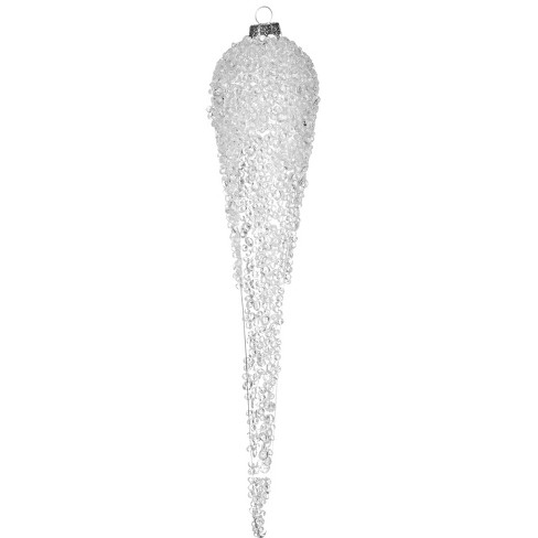 Sullivans Icicle With Ice Beads Ornament 11 5 H Clear Target