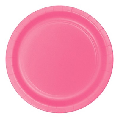 Candy Pink 9" Paper Plates - 24ct