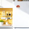 Unique Bargains Magnetic Refrigerator Sticker Yellow Red 1 Pc - 2 of 3
