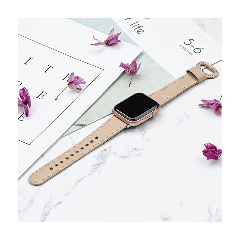Worryfree Gadgets Leather Band for Apple Watch 38/40/41mm, 42/44/45mm iWatch Band Series 8 7 6 5 4 3 2 1 & SE, 5 of 6