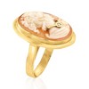 Ross-Simons Italian Orange Shell Cameo Ring in 18kt Gold Over Sterling - 3 of 4