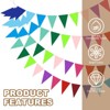 Unique Bargains 49ft Felt Fabric Soft Touch Wear-resistant Reusable Banner 2 Pcs - 3 of 4
