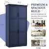 Whisen 35.5" Freestanding Kitchen Pantry Cabinet with 4 Doors and Pull-out Trays - 3 of 4