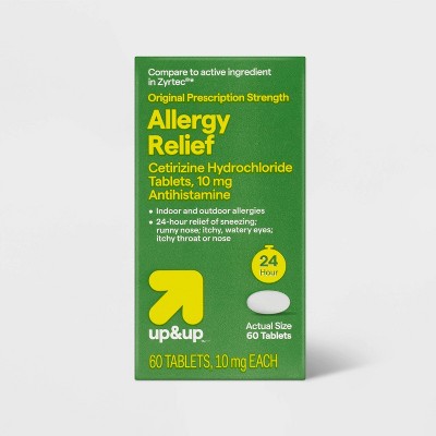 Cetirizine Hydrochloride Allergy Relief Tablets - 60ct - up&up™