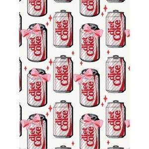 30" 25sq ft Christmas Roll Wrap Coca-Cola Diet Coke - 1 of 3