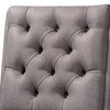 2pc Set Gregory Fabric Upholstered Wood Swivel Barstool with Backs - Baxton Studio - 4 of 4