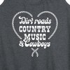 Women's - Instant Message - Dirt Roads, Country Music, & Cowboys Graphic Racerback Tank - 2 of 4