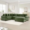 Aukfa Oversized Cloud Modular Corduroy Sofa Sectional with Ottoman - Reversible Deep Seat Couch for Living Room - 4 of 4