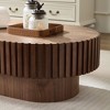 Airsurfer Medium Natural Wood Coffee Table Contemporary Wooden Coffee Table Living Room Centerpiece for Modern Home Interiors - 4 of 4