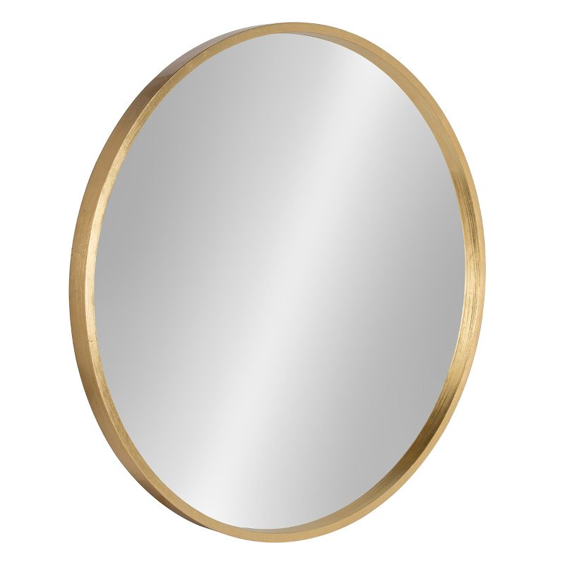 Travis Round Wood Accent Wall Mirror - Kate and Laurel All Things Decor, 3 of 12