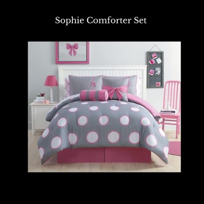 Sophie Polka Dot Bed-in-a-Bag Comforter Set