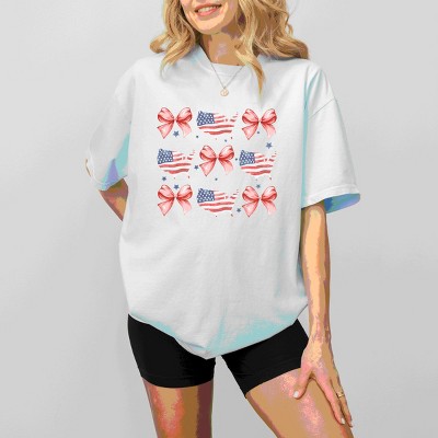 Simply Sage Market Patriotic America Stacked Coquette Garment Dyed Tee