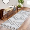 Area Rug Machine Washable Rug Non Slip Non Shedding Indoor Carpet Modern Geometric Low Pile Foldable Stain Resistant Rug for Bedroom Living Room - 2 of 4