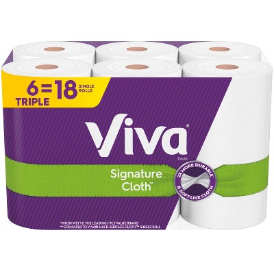 Viva Signature Cloth Choose-A-Sheet Paper Towels - 6 Triple Rolls
