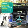 Petbobi Dog Stroller Large Mesh & Sunroof Easy Fold Dual Entry for Medium & Large Dogs up to 80 lbs, Greenetbobi Dog Car Booster Seat 4 Wheels, Black - 2 of 4