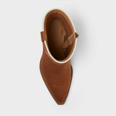 Women's Frannie Ankle Boots - Universal Thread™ Cognac