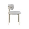 Meridian Furniture,Beacon Vegan Leather and Boucle Fabric Dining Chair, Set of 2 - 4 of 4